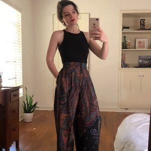 Vintage 80’s Pleated Silk Trousers